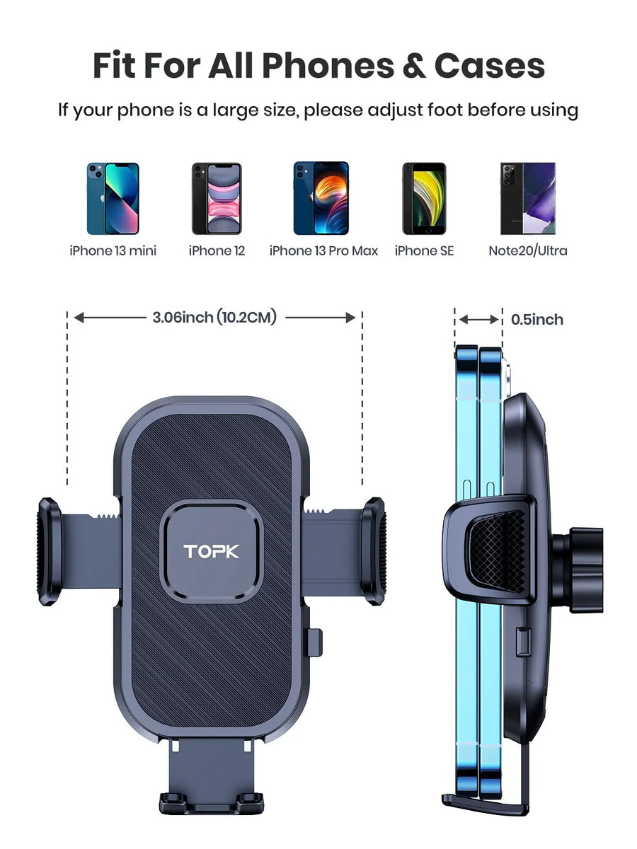 Support Téléphone TOPK à Pince Gravité