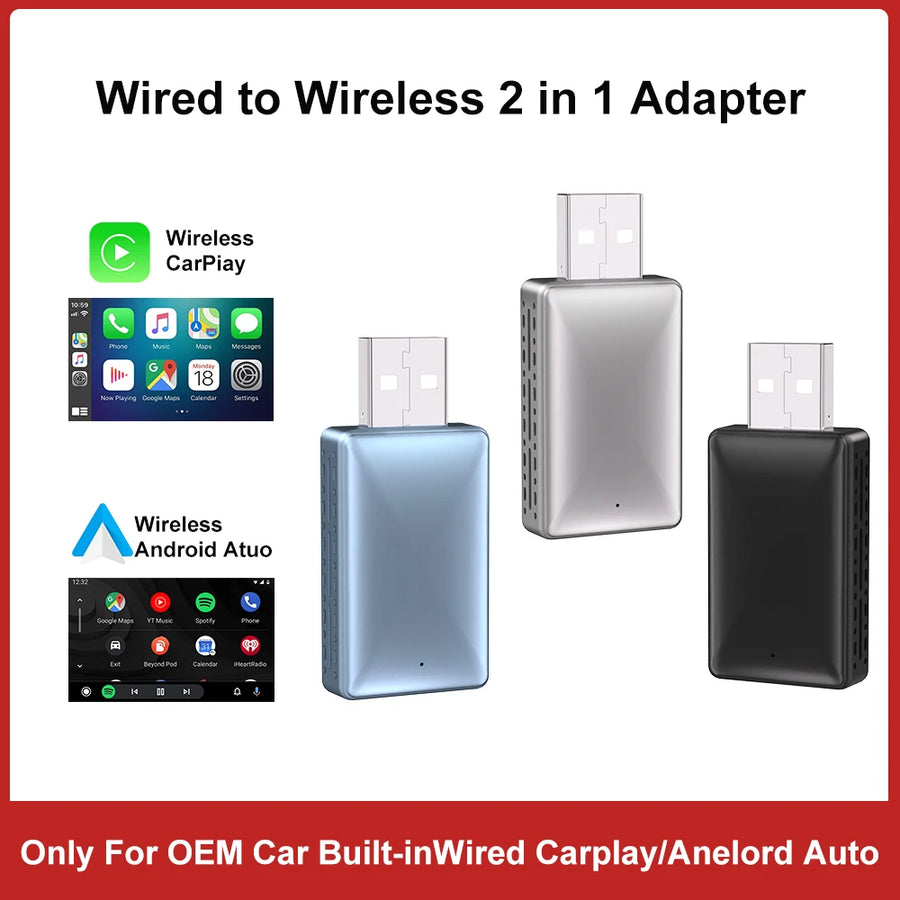 Adaptateur CarPlay Sans Fil 2-en-1