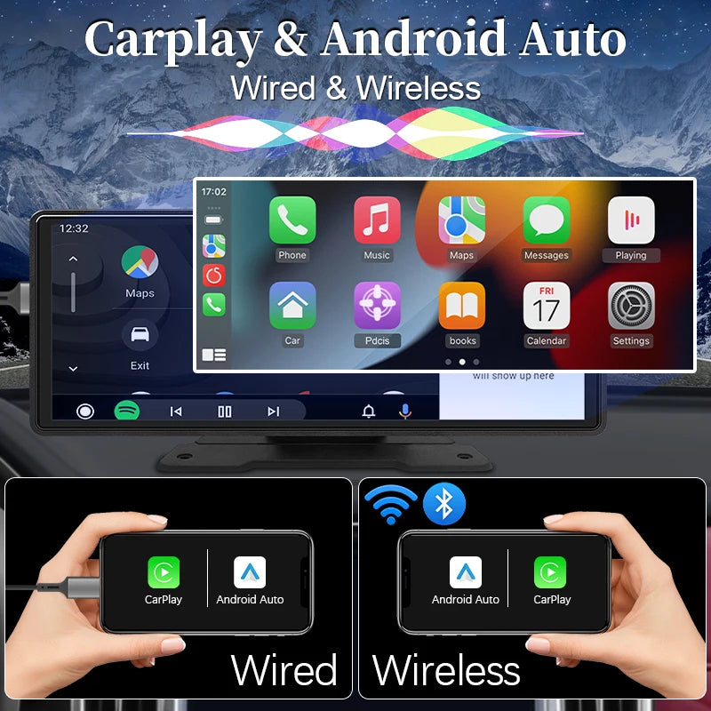 Écran CarPlay Sans Fil 10,26 Pouces